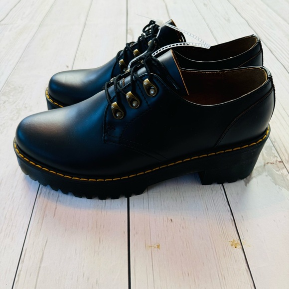 Dr Martens Leona Lug Sole Platform Derby Shoes Size 11 - Picture 4 of 12